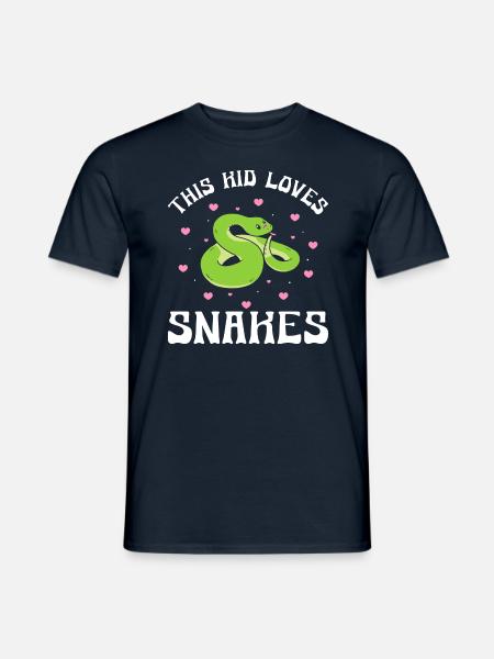 This Kid Loves Snakes - Männer T-Shirt - Navy