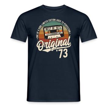 Original 1973 Jahrgang Vintage Geburtstag Retro - Männer T-Shirt - Navy - Vorne - AI Model Male 178 light (178cm)