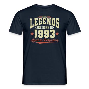 Les légendes sont nées en 1993 - T-shirt homme - marine - Devant - AI Model Male 178 light (178cm)