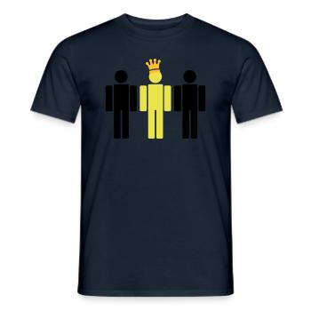 der König 3c - Männer T-Shirt - Navy - Vorne - AI Model Male 178 light (178cm)