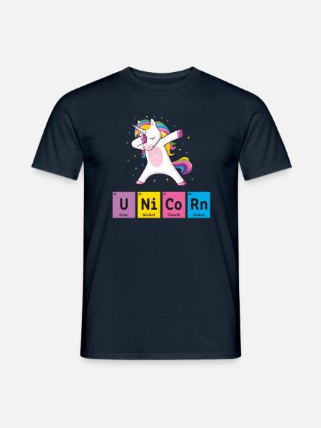 Periodensystem Unicorn dabbing Einhorn Geschenk - Mænd T-shirt - marineblå