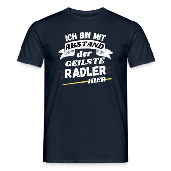Ich bin mit Abstand der geilste Radler hier - Männer T-Shirt - Navy - Vorne - AI Model Male 178 light (178cm)