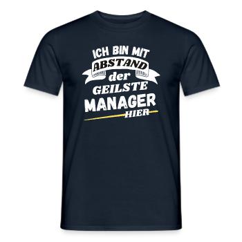 Ich bin mit Abstand der geilste Manager hier - Männer T-Shirt - Navy - Vorne - AI Model Male 178 light (178cm)
