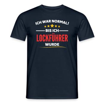 Ich war normal bis ich Lockführer wurde - Männer T-Shirt - Navy - Vorne - AI Model Male 178 light (178cm)