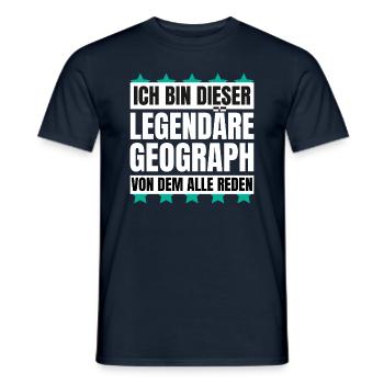 Ich bin dieser legendäre Geograph - Männer T-Shirt - Navy - Vorne - AI Model Male 178 light (178cm)