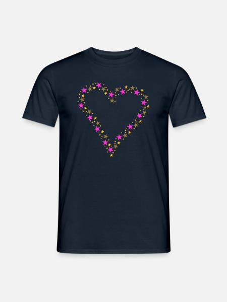 Konfettiherz - Männer T-Shirt - Navy