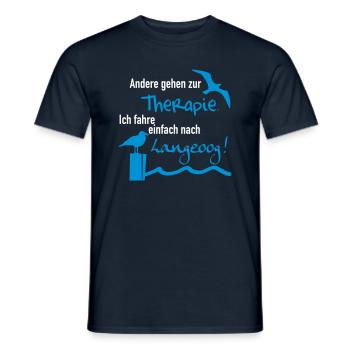 Therapie Langeoog - Männer T-Shirt - Navy - Vorne - AI Model Male 178 light (178cm)