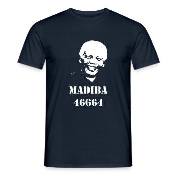 nelson mandela madiba - T-shirt homme - marine - Devant - AI Model Male 178 light (178cm)