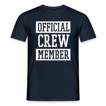OFFICIAL CREW MEMBER - T-shirt homme - marine - Devant - AI Model Male 178 light (178cm)