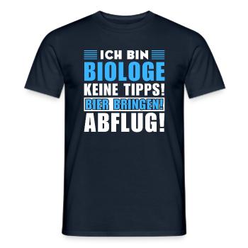 Ich bin Biologe - Keine Tipps! Bier bringen - Männer T-Shirt - Navy - Vorne - AI Model Male 178 light (178cm)
