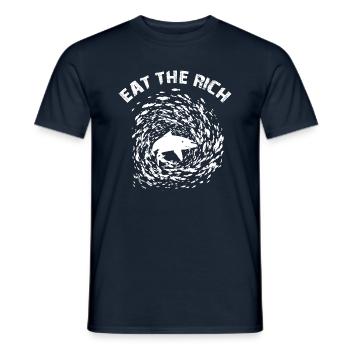 Eat The Rich - Männer T-Shirt - Navy - Vorne - AI Model Male 178 light (178cm)
