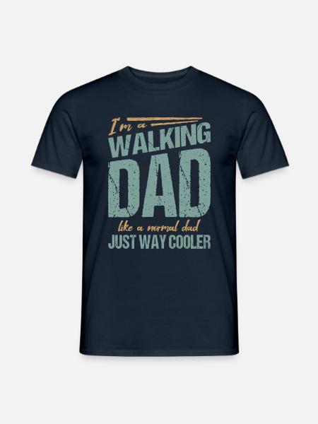The Walking Dad - Männer T-Shirt - Navy