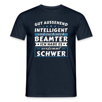 Gut aussehend intelligent - Beamter Edition - Männer T-Shirt - Navy - Vorne - AI Model Male 178 light (178cm)