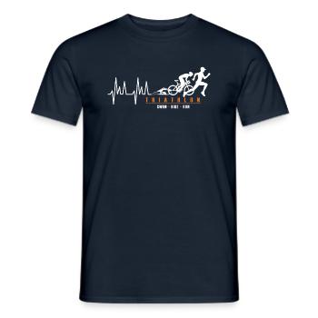 Triathlon triathlete sport triathlon - Men's T-Shirt - navy - Front - AI Model Male 178 light (178cm)