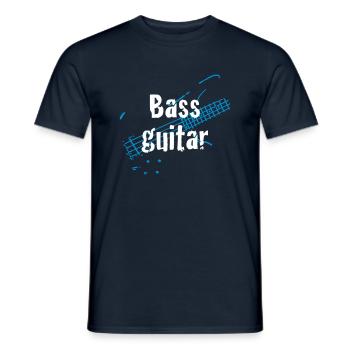 bass_guitar - T-shirt homme - marine - Devant - AI Model Male 178 light (178cm)