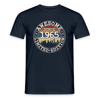 1965 cadeau d'anniversaire rétro vintage - T-shirt homme - marine - Devant - AI Model Male 178 light (178cm)