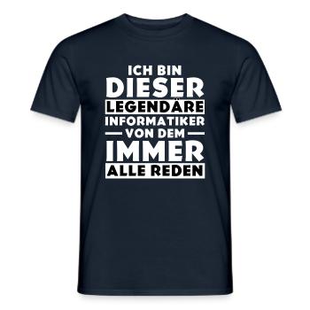 Ich bin dieser legendäre Informatiker - Männer T-Shirt - Navy - Vorne - AI Model Male 178 light (178cm)