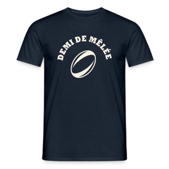 rugby position demi de mêlée - T-shirt homme - marine - Devant - AI Model Male 178 light (178cm)