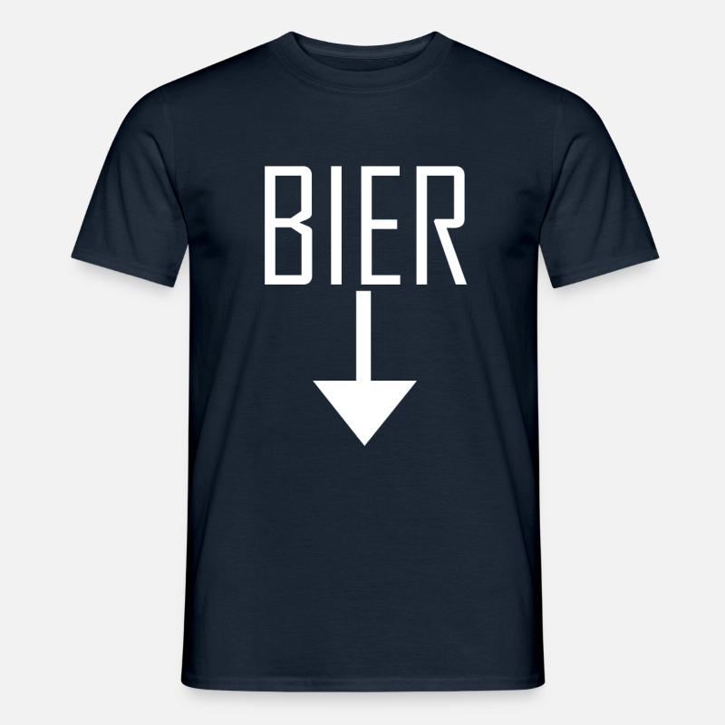 BIER - Männer T-Shirt - Navy