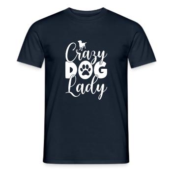 Cool Dog Crazy Dog Lady Design - Men's T-Shirt - navy - Front - AI Model Male 178 light (178cm)