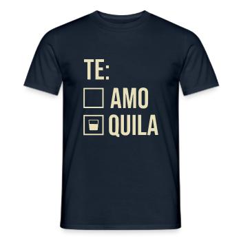 Tequila Te Amo Lustiges Party Funshirt Geschenk - Männer T-Shirt - Navy - Vorne - AI Model Male 178 light (178cm)