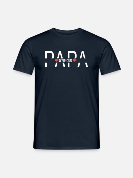 Love Dad Personalisiertes Vatertags-T-Shirt - Männer T-Shirt - Navy
