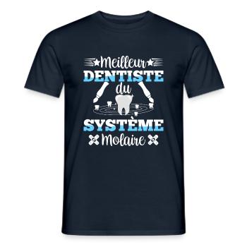 Dentiste Meilleur Dentiste Orthodontiste Collègue - T-shirt homme - marine - Devant - AI Model Male 178 light (178cm)