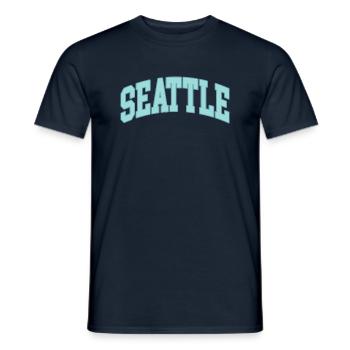 Seattle - T-shirt homme - marine - Devant - AI Model Male 178 light (178cm)
