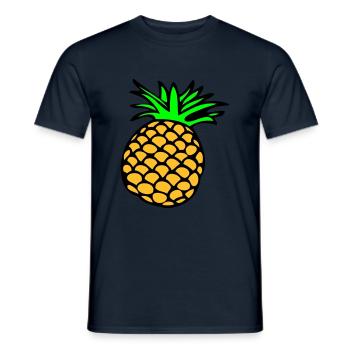Lemon, Limone, Limette, peach, fruit, fruit, - Men's T-Shirt - navy - Front - AI Model Male 178 light (178cm)