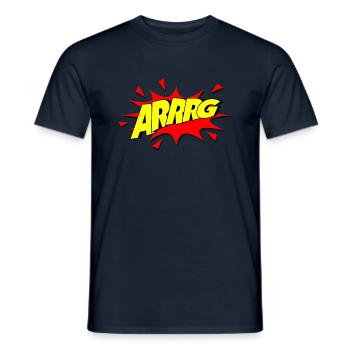 Arrg / wut / comic - Männer T-Shirt - Navy - Vorne - AI Model Male 178 light (178cm)