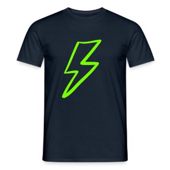Lightning light electricity storm gift - Men's T-Shirt - navy - Front - AI Model Male 178 light (178cm)