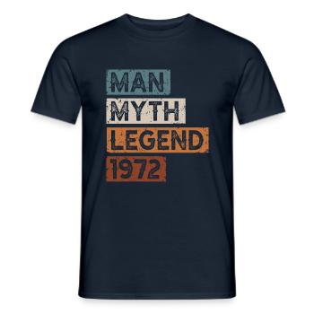 Né en 1972 Man Myth Legend - T-shirt homme - marine - Devant - AI Model Male 178 light (178cm)