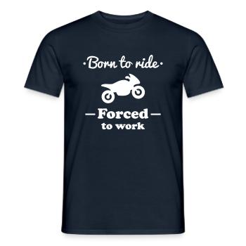 Born to ride : motorrad,biker - Männer T-Shirt - Navy - Vorne - AI Model Male 178 light (178cm)