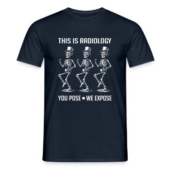 Tanzende Skelette lustiger Radiologie Spruch - Männer T-Shirt - Navy - Vorne - AI Model Male 178 light (178cm)