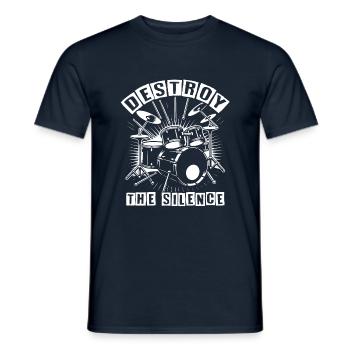 Groupe de rock batteur de batterie - T-shirt homme - marine - Devant - AI Model Male 178 light (178cm)