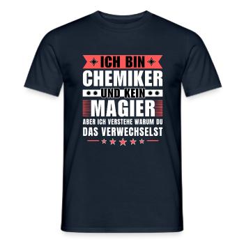 Ich bin Chemiker und kein Magier - Männer T-Shirt - Navy - Vorne - AI Model Male 178 light (178cm)