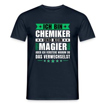Ich bin Chemiker und kein Magier - Männer T-Shirt - Navy - Vorne - AI Model Male 178 light (178cm)