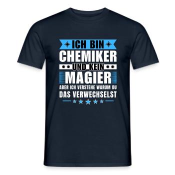 Ich bin Chemiker und kein Magier - Männer T-Shirt - Navy - Vorne - AI Model Male 178 light (178cm)