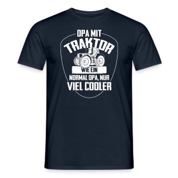Opa mit Traktor - nur cooler- Lustiges Opi - Männer T-Shirt - Navy - Vorne - AI Model Male 178 light (178cm)