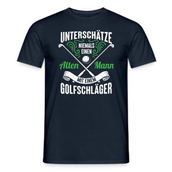 Golfer | Alter Mann | Golfspieler | lustiger - Männer T-Shirt - Navy - Vorne - AI Model Male 178 light (178cm)