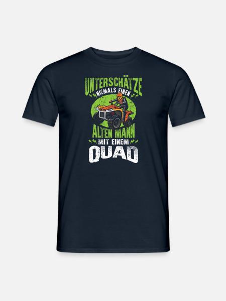 Unterschätze niemals einen alten Mann Quad Bike - Männer T-Shirt - Navy