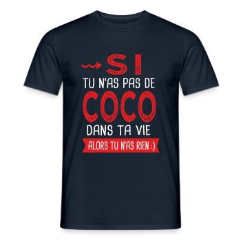 Coco dans ta vie Corinne Coralie Colline Corentin - T-shirt homme - marine - Devant - AI Model Male 178 light (178cm)