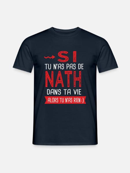 Nath dans ta vie Humour Nathalie Nathan - T-shirt homme - marine