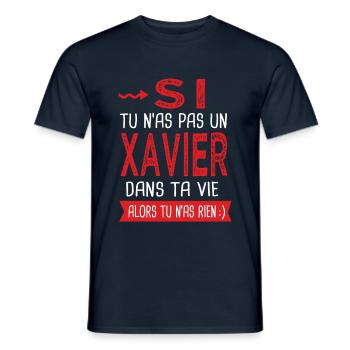 Si tu n as pas un Xavier dans ta vie Cadeau Humour - T-shirt homme - marine - Devant - AI Model Male 178 light (178cm)