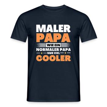 Maler Papa wie ein normaler nur viel cooler - Männer T-Shirt - Navy - Vorne - AI Model Male 178 light (178cm)