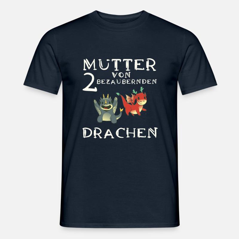 Frau Mutter Drachen - Männer T-Shirt - Navy