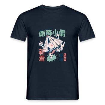 Manga - Männer T-Shirt - Navy - Vorne - AI Model Male 178 light (178cm)