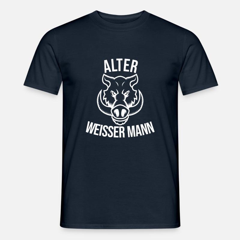 Alter weisser Mann - Männer T-Shirt - Navy