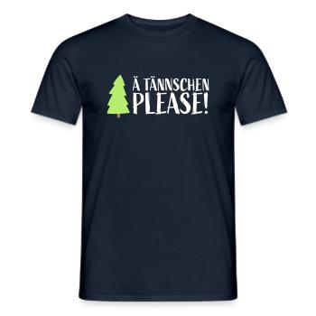 Xmas Denglisch - 100 plens ! - T-shirt homme - marine - Devant - AI Model Male 178 light (178cm)