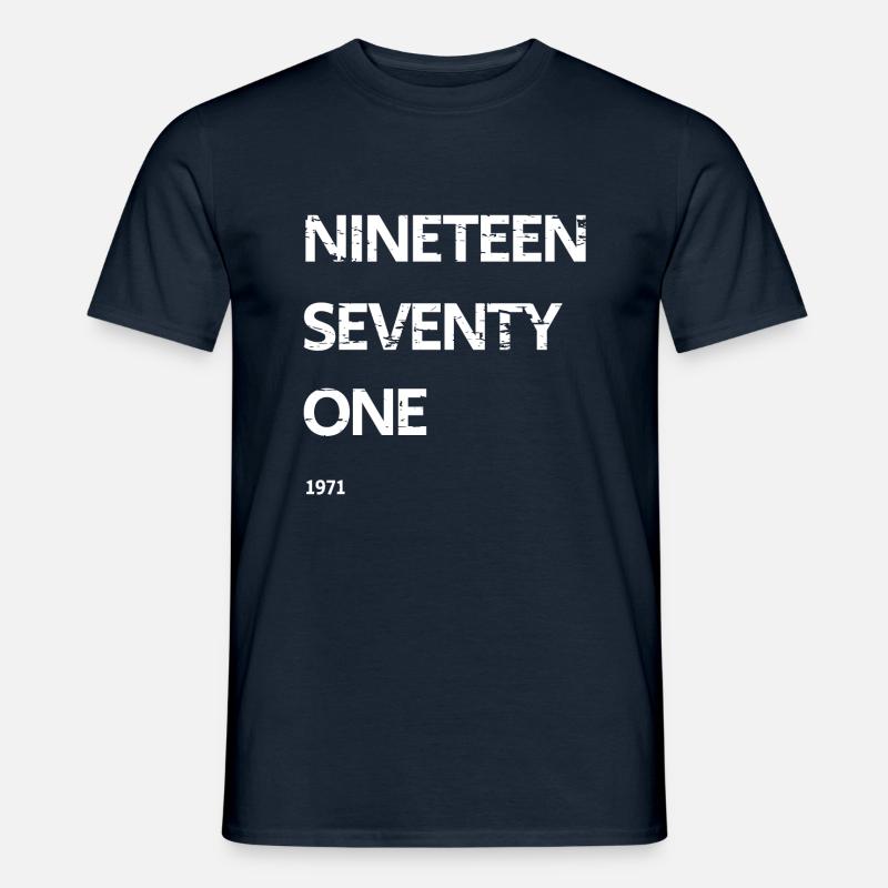 Nineteen Seventy One - Männer T-Shirt - Navy